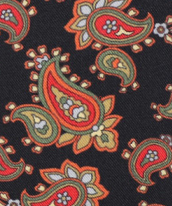 BLACK QUARTZ, Silk Pocket Square – Vintage Paisley