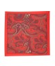 CRIMSON RED, Silk Pocket Square – Vintage Paisley