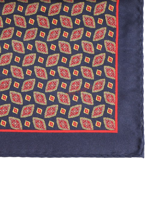 DARK NAVY, I- SILK Pocket Square– The Pattern House