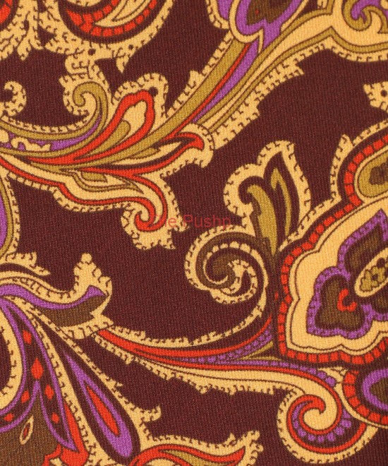 MAHOGANY- Premium Twill Silk Pocket Square- Traditional Paisleys