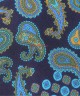 NAVY-FIROZI, I- SILK Pocket Square – Vintage Paisley