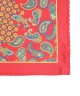 POPPY RED, I- SILK Pocket Square– Vintage Paisley