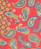 POPPY RED, I- SILK Pocket Square– Vintage Paisley