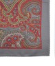 PERSIAN RED, Silk Pocket Square – Vintage Paisley