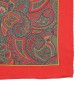 RED-GREEN, Silk Pocket Square – Vintage Paisley