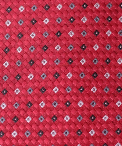 CHILLI RED, 5 Fold Micro Tie – Dots & Checks