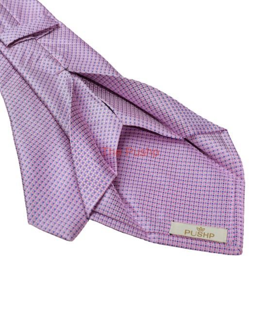 CHECKERED PINK, 5 Fold Micro Tie – Dots & Checks