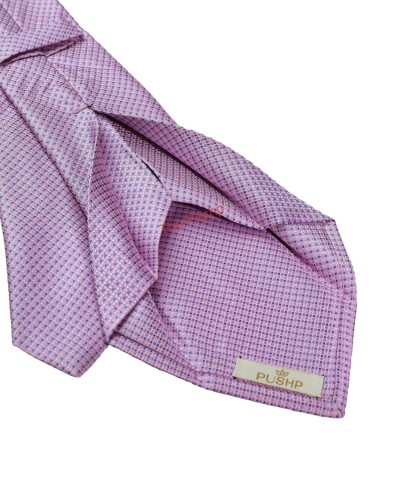 CHECKERED PINK, 5 Fold Micro Tie and Pocket Square – Dots & Checks