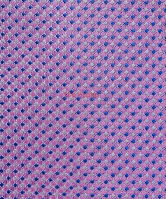 CHECKERED PINK, 5 Fold Micro Tie – Dots & Checks