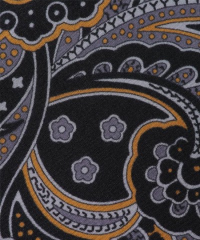 PERFECTLY BLACK, 7 Fold Silk Tie – Vintage Paisley