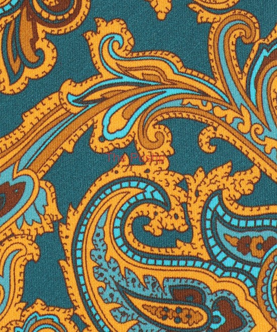 PRUSSIAN BLUE, Premium Twill Silk Pocket Square- Traditional Paisleys