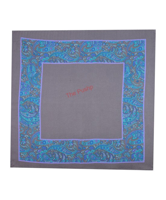 SAPPHIRE BLUE, I- SILK Pocket Square – Vintage Paisley